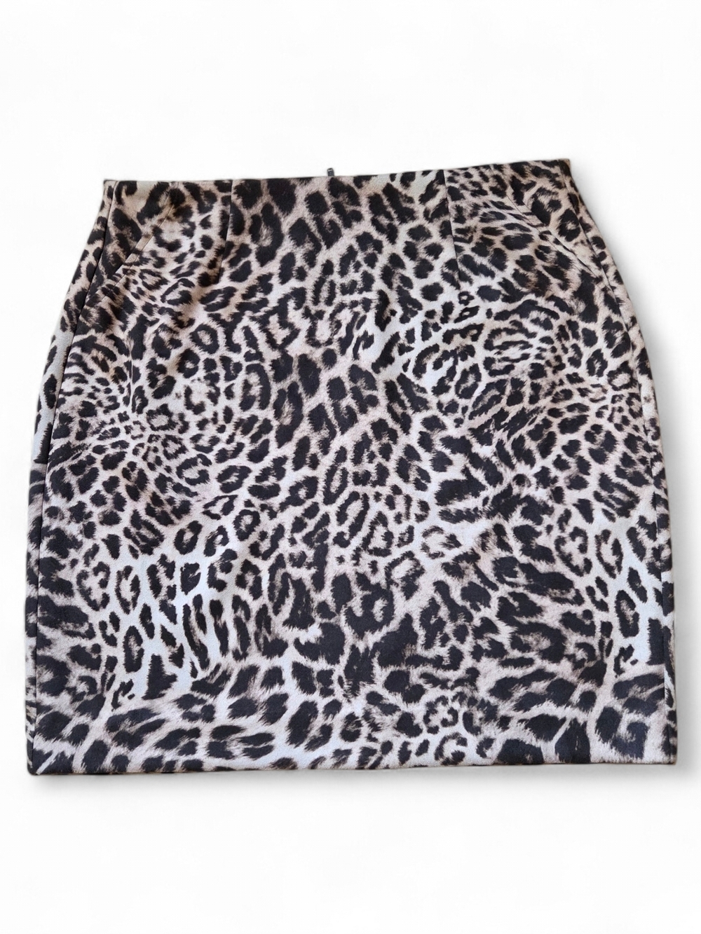 CAbi Leopard Print Skirt - Black & Cream